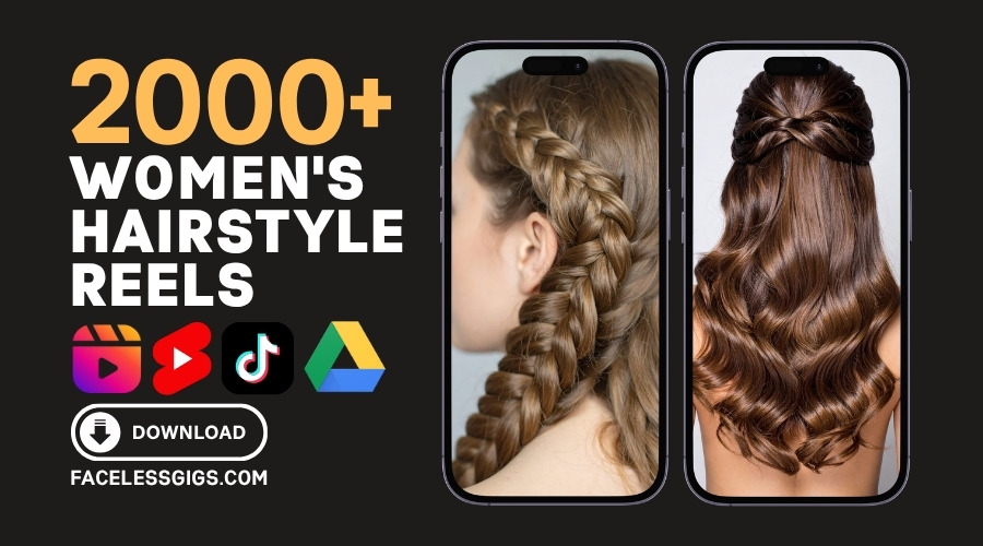 Women's Hairstyle Tutorial Reels Bundle Download