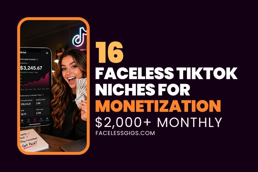 16 Best Faceless TikTok Niches for Monetization ($2000+ P/M)